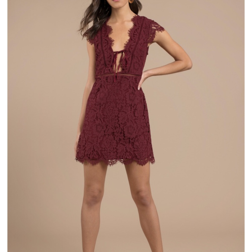 Sophia Tobi Lace tie front dress